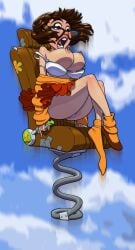 breasts ejection female female_focus female_only frisbee gao23 glasses hanna-barbera scooby-doo solo solo_female solo_focus spring velma_dinkley wardrobe_malfunction