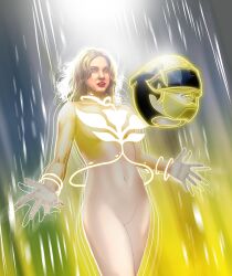 1girls blonde_female blonde_hair female gia_moran helmet mid_transformation naked naked_female power_rangers power_rangers_megaforce tagme_(artist) transformation transformation_sequence yellow_ranger