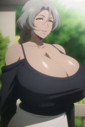 ai_generated big_breasts breasts_bigger_than_head cleavage gilf grandmother huge_breasts mature_female ultrahentaisai