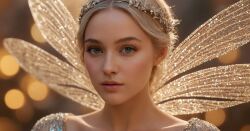ai_generated beautiful_background bokeh eyes fairy glossy_lips lamasrac magic silver_hair