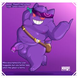 absurd_res anthro ass big_butt big_penis fan_character generation_1_pokemon gengar genitals hi_res male male/male murderdroid_(artist) nintendo penis pokemon pokemon_(species) pokemon_mystery_dungeon slightly_chubby slightly_chubby_male solo spike_chunsoft