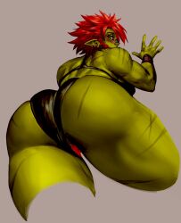 ass_focus athletic_female big_ass cassandra_(virgoart1509) dat_ass female green_skin muscular_female orc orc_female pubic_hair_peek tagme virgoart1509