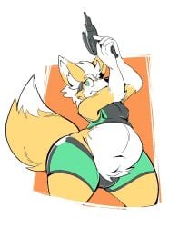 anthro anthro_only big_ass bootfromtv bubble_butt chubby fox_mccloud furry huge_ass star_fox thick_thighs wide_hips