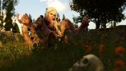 3d belethor's_smut blowjob ciri fellatio female ghoul_(the_witcher) handjob light-skinned_female monster outdoors penis scar sucking_penis testicles the_witcher_(series) the_witcher_3:_wild_hunt white_hair