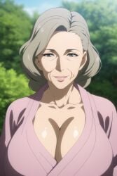 ai_generated big_breasts breasts_bigger_than_head cleavage gilf grandmother huge_breasts mature_female ultrahentaisai