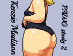 baldur_89 big_ass blonde_hair fat_ass female pixel_art tank_top thick thick_ass thick_thighs