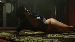 3d animated athletic athletic_female bioshock bioshock_infinite bottomless busty elizabeth_comstock female female_focus female_only hourglass_figure short_hair tagme vivi3d wide_hips