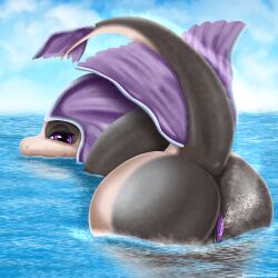 absurd_res ass big_butt bodily_fluids cetacean cloud dolphin dorsal_fin female fin fish genital_fluids genitals ginevra_the_whale_storm glistening heartlessangel3d hi_res huge_butt hybrid looking_at_viewer mammal marine nude oceanic_dolphin orca purple_eyes purple_pussy pussy raised_tail reflection shark sky smile solo swimming tail toothed_whale vaginal_fluids water water_reflection water_spray wet