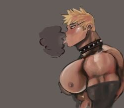 adaikki bara bara_tits blonde_hair kissing male male_only ugly_bastard ugly_man