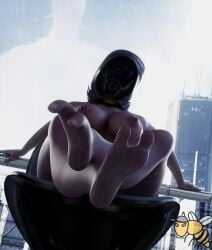 absurd_res alien bioware breasts curling_toes dominant dominant_female electronic_arts erect_nipples feet female foot_fetish foot_focus gas_mask hi_res huge_filesize humanoid mask mass_effect nipples quarian relaxing science_fiction solo spread_toes tali'zorah_nar_rayya toes wasplit