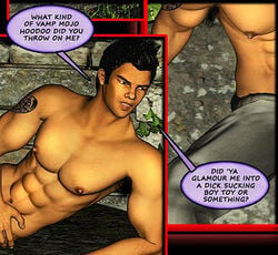 3d abs bilight black_hair edward_cullen erect_nipples gay jacob_black native_american_male pecs tattoo the_twilight_saga topless yaoi