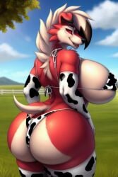 1anthro 1female 1girls ai_generated anthro ass ass ass_focus awesomeness98778 big_ass big_breasts big_butt bra breasts bubble_butt cow_print cow_print_armwear cow_print_bikini cow_print_bra cow_print_legwear cow_print_panties cow_print_stockings cow_print_thighhighs cow_print_thong cowboy_shot farm female female female_focus female_only from_behind giant_breasts gigantic_breasts huge_ass huge_butt large_ass large_breasts large_butt looking_back massive_ass massive_breasts massive_butt midnight_lycanroc outdoor outdoors outside panties pixai pokémon_(species) pokemon pokemon pokemon_(species) red_eyes tagme tail voluptuous voluptuous_female