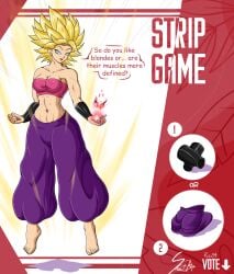 big_breasts black_hair caulifla choice dragon_ball dragon_ball_super saiyan saiyan_girl shotdke strip_game stripgame universe_6/universe_7 universe_6_girls vote