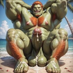 abs ai_generated arm_hair armpit_hair armpits balls bara big_balls big_muscles big_nipples big_pecs big_penis blanka booster_rex cum cum_drip cum_on_balls cum_on_body cum_on_penis cumshot daddy dilf ejaculation erect_nipples erection flexing gay green_body hair hairy hairy_male huge_balls huge_cock huge_muscles huge_nipples huge_pecs humanoid hunk leg_hair male male_only masturbation muscular muscular_humanoid muscular_male navel nipples nude orgasm pecs penis pubic_hair solo street_fighter sweat water