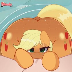 animated applejack_(mlp) ass big_butt blonde_hair blowjob deepthroat eyelashes fellatio female female_penetrated feral feral_penetrated freckled_butt freckles friendship_is_magic genitals hair hasbro hooves huge_butt human human_on_feral human_penetrating human_penetrating_feral interspecies male male/female male_penetrating male_penetrating_female mammal my_little_pony oral penetration penile penis pupils ribiruby sex