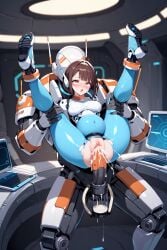 1girl1robot 1girls ai_generated arms_behind_back bad_end bangs big_belly blush blush_lines bodysuit breeding brown_hair brown_hair_female bulge_through_clothing bulging_belly clitoral_hood clitoris cuffed_ankles cuffs cum_inflation cum_inside cum_tank cum_tube cumflated_belly cumflation defeat defeated defeated_heroine excessive_cum female forced_insemination fucked_into_submission fucked_senseless fucked_silly futuristic futuristic_clothing headset impregnated_by_robot impregnation inflated_belly inflation insemination large_insertion legs_held_open legs_up lifted lifted_by_another machine_sex medium_breasts open_mouth panting partially_clothed partially_clothed_female pastalord pussy_exposed ripped_bodysuit ripped_clothing ripped_crotch_area robot robot_humanoid robot_penis semen semen_in_vagina semen_inflation sex_machine sex_robot shoes short_hair short_hair_female stable_diffusion stretched_clothing tethered thigh_grab tight_clothes tight_clothing torn_crotch vagina vaginal_insertion vaginal_object_insertion vaginal_penetration vaginal_sex