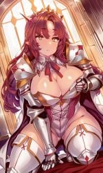 ai_generated big_breasts dragon_girl kaifuku_jutsushi_no_yarinaoshi princess_ragna redo_of_healer shiokonbu shiokonbu_art_style
