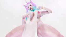 artist_request ass_shake big_ass big_breasts blue_hair dance dancing dildo_in_ass female iwara mmd music pink_hair tagme two-tone_hair urine video virt-a-mate virtamate voluptuous wings