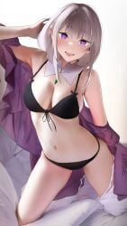 1girls 2d 2d_(artwork) 2d_artwork adult adult_female almost_naked almost_nude anime anime_character arm_behind_head armpit armpit_crease armpit_peek armpits background bare_armpits bare_arms bare_belly bare_chest bare_hands bare_hips bare_midriff bare_navel bare_shoulders bare_skin bare_thighs belly belly_button big_boobs big_breasts bikini bikini_bottom bikini_top black_bikini black_bikini_bottom black_bikini_top black_swimsuit black_swimwear blank_background blue_pupils breasts busty busty_female busty_girl cleavage collarbone digital digital_art digital_drawing digital_drawing_(artwork) digital_media digital_media_(artwork) drawing elbows elf elf_ear elf_ears elf_female elf_girl emilia_(re:zero) exposed exposed_armpits exposed_arms exposed_belly exposed_chest exposed_hips exposed_midriff exposed_navel exposed_shoulders exposed_skin exposed_thighs eyebrows_visible_through_hair fanart female female_focus female_only female_protagonist fingers from_front front-tie_bikini front-tie_bikini_top front_view groin hairless_armpits half_elf halterneck hand_behind_head kneeling kneeling_female kneeling_on_bed knees large_boobs large_breasts lean_figure long_hair looking_at_viewer manga_character mature mature_female mature_woman midriff monotone_background mostly_nude naked naked_female naked_woman narrow_waist navel nearly_nude nude nude_female nudity on_bed one_color_background open_mouth open_mouth_smile parted_lips plain_background pointy_ears portrait posing posing_for_the_viewer posing_naked posing_nude practically_nude purple-eyed_female purple_eyes re:zero_kara_hajimeru_isekai_seikatsu shaved_armpits shiraesu shoulders sidelocks silver-haired_female silver_hair silver_hair_female slender_body slender_waist slim_female slim_waist smile smiley_face smiling smiling_at_viewer solid_color_background solo string_bikini swimsuit swimwear thigh_gap thighs tongue very_long_hair very_long_hair_female white_background white_fox_(studio) woman