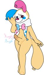 alpha_channel anthro blushcrunch_studio canid canine dandy's_world genitals hi_res looey_(dandy's_world) looking_at_viewer male mammal nipples nude penis pinup pose roblox solo solo_focus solo_in_panel xanglebangle