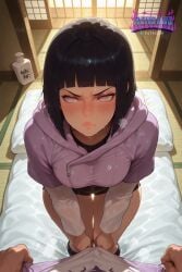 1girl 2d ai_generated ass ass_focus ass_support big_ass big_breasts big_butt black_hair black_panties blunt_bangs blush blushing blushing_at_viewer blushing_profusely breasts bubble_butt clothes_pull curvy deurahh female female_only highres hires hood hood_down hoodie huge_ass huge_butt hyuuga_hinata imminent_fellatio imminent_oral imminent_penetration imminent_sex indigo_hair jeans large_ass large_breasts large_butt large_thighs looking_at_viewer looking_back naruto naruto_(series) pov pov_eye_contact purple_eyes short_hair simple_background solo solo_female steam steaming_body sweat sweatdrop thick_ass thick_butt thick_thighs underwear unseen_male_face voluptuous voluptuous_female