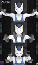 1boy 3d 3d_(artwork) anthro anthrofied comic equid equine exercise friendship_is_magic gorilka hasbro male mammal my_little_pony pegasus rumble_(mlp) solo tank_top text warm_shower_after_hot_training_(comic) weightlifting weights working_out workout workout_clothes