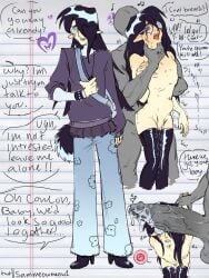 1cuntboy 1cuntboy1male 2d 2d_(artwork) 2d_artwork ambiguous_gender belly_bulge big_clitoris big_penis black_hair bottom_growth breath_play breeding choking cum_drip cum_dripping_from_penis cum_dripping_out_of_pussy cum_in_pussy cum_inside cuntboy cuntboy/male cuntboy_focus cuntboy_penetrated dialogue elf elf_ears emo emo_hair english english_text femboy forced forced_breeding forced_orgasm forced_sex full_body full_color gay glasses grey_skin hands_behind_back happy_trail impregnation inverted_nipples light_skin long_hair makeup_running nonconsensual oc penis_in_pussy penis_on_face pubic_hair puffy_nipples rape restrained_arms skinny squirt strangling tears thigh_high_boots thigh_high_heels thin_waist trans_man veins
