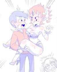 404error blush collar crossgender demon_girl earrings marco_diaz star_butterfly star_vs_the_forces_of_evil studded_collar three_eyes tom_lucitor white_background