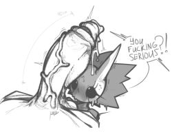 ave_leontiy black_and_grey black_and_white cock_awe cock_shock dreamwild fading_club_games goutha horned_mask imp imp_girl large_penis leaking_precum precum shortstack surprised_face sweating sweating_female throbbing_penis veiny_penis