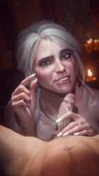 1boy 1girls big_penis blowjob cd_projekt_red ciri erection fellatio female gladionanimated oral pov the_witcher_(series) the_witcher_3:_wild_hunt