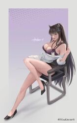 1girls 2d 2d_(artwork) 2d_artwork adult adult_female asian asian_female asian_girl background big_boobs big_breasts black-haired_female black_footwear black_hair black_high_heels black_shoes black_skirt blue_archive blunt_bangs bra breasts brown-eyed_female brown_eyes busty busty_female busty_girl calves cleavage collarbone dark_hair digital digital_art digital_drawing digital_drawing_(artwork) digital_media digital_media_(artwork) drawing fanart female female_focus female_only fingers footwear full_body gradient_background groin hair_ornament hair_ornaments head_tilt high_heels japanese japanese_female japanese_girl knee_up knees large_boobs large_breasts lean_figure legs long_hair looking_at_viewer mature mature_female mature_woman multicolored_background naked_shirt narrow_waist no_halo open_clothes open_clothing open_mouth open_mouth_smile open_shirt open_topwear parted_lips plain_background ponytail portrait purple_background purple_bra purple_underwear shirt shoes shoulders sitting skirt slender_body slender_waist slim_female slim_waist smile smiley_face smiling smiling_at_viewer solo thick_thighs thighs tied_hair tilted_head tongue two-tone_background unbuttoned unbuttoned_shirt underwear upper_teeth white_background white_shirt white_topwear woman