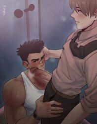 2boys bara blowjob cruising doodlefish75 gay gay_blowjob gay_male gay_oral homosexual male_only muscles muscular muscular_male oral oral_sex sucking sucking_penis twink yaoi