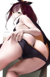 1girls 2d 2d_(artwork) 2d_artwork adult adult_female anime anime_character armpit armpit_crease armpit_peek armpits ass ass_cleavage ass_crack ass_shot back_view backboob background behind_view black_cape black_hair_ribbon black_hair_tie black_ribbon black_shorts blank_background braid braided_hair braided_ponytail braids breasts brown-haired_female brown_hair butt butt_shot cape close_up_view digital digital_art digital_drawing digital_drawing_(artwork) digital_media digital_media_(artwork) drawing elbows eyebrows_visible_through_hair fanart female female_focus female_only fingers from_behind gluteal_fold green-eyed_female green_eyes grin grinning grinning_at_viewer groin hair_between_eyes hair_ribbon hair_tie head_tilt hi_res high_res high_resolution highres humanoid kneepits knees lean_figure long_hair looking_at_viewer looking_back looking_back_at_viewer manga_character mature mature_female mature_woman monotone_background narrow_waist nipple_bulge non_human one_color_background orange_hair_ribbon orange_hair_tie orange_ribbon parted_lips plain_background portrait posing posing_for_the_viewer posing_naked posing_nude re:zero_kara_hajimeru_isekai_seikatsu rear_view ribbon scorpion_tail_hair_braid shaula_(re:zero) shiraesu shorts shoulders sideboob single_braid slender_body slender_waist slim_female slim_waist smile smiley_face smiling smiling_at_viewer solid_color_background solo thick_ass thick_butt thigh_gap thighs tied_hair tilted_head viewed_from_behind white_background white_fox_(studio) wide_hips woman