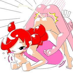 1boy 1girls aka-chan beach_ball blush clothing cum cum_inside female male male/female minus8 nintendo rhythm_heaven rhythm_tengoku sex uncensored