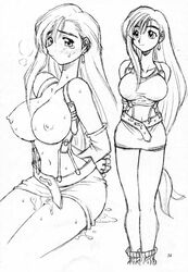 black_and_white cum cum_on_body cum_on_legs cum_on_lower_body female female_only final_fantasy final_fantasy_vii human miniskirt neriwasabi sketch skirt smooth_skin solo suspenders sweat tifa_lockhart