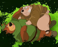 bara bear blush bottomless chubby disney friar_tuck gay little_john male male_only no_humans norataro overweight robin_hood_(disney) sex