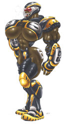 abs armor ass biceps body_writing breasts cleats clenched_teeth clothes dark-skinned_female dark_skin extreme_muscles female fingerless_gloves gear gideon gideon-hoss gideonhoss gloves helmet huge_breasts human hyper hyper_breasts impossible_clothes lips muscle muscles muscular_female navel pose skin_tight solo sunglasses teeth thick_lips thick_thighs thighs underboob veins white_background wide_hips