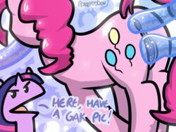 anus blue_eyes cutie_mark equine female feral friendship_is_magic gak hair horn horse my_little_pony penetration pink_fur pink_hair pinkie_pie_(mlp) pokehidden pony pussy twilight_sparkle_(mlp) unicorn vaginal_penetration