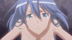10s 1boy 1girl 1girls 2017 animated animated_gif blue_hair blush bouncing_breasts breasts censored clothed_male_nude_female clothed_sex collarbone cowgirl_position eboshi_hat female girl_on_top hanging_breasts heian large_breasts legs_apart light_skinned-female long_hair mura_otoko night nipples nude outdoors pale_skin pussy sex shikkoku_no_shaga shikkoku_no_shaga_the_animation spread_legs straddling tagme tears very_long_hair yama_ni_sumu_musume