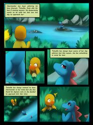 blush charmander comic darkmirage english_text female fire male nintendo pokémon_(species) pokemon pokemon_gsc pokemon_rgby pussy tail tail_fire totodile