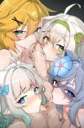 4_girls big_cock big_dick big_penis blowjob dokibird laimu limealicious mint_fantome snuffy sucking_cock sucking_dick sucking_off sucking_penis sucking_testicles sucking_tip vtuber vtuber_persona vtubers