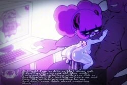 anal ass ass_focus chocovania_(character) faceless_character faceless_male imp larger_male livestream meweeze original original_character pink_hair smaller_female streaming tagme video