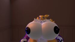 abs areola areolae biceps breast_growth breasts digimon digitalfurbelow female muscle_growth muscles muscular muscular_arms muscular_female muscular_legs muscular_thighs nipples pecs renamon tagme video