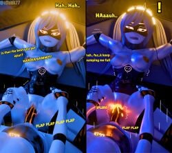 1boy 1girl 3d blender creampie dialogue eyes_crossed glitch_productions glowing_cum glowing_penis gritted_teeth j_(murder_drones) missionary_position murder_drones n_(murder_drones) penetration pigtails pov robot_boy robot_girl samzan white_hair white_skin xthink77 yellow_eyes yellow_nipples