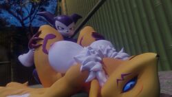 against_surface against_wall bandai_namco cowgirl_position cum cum_in_pussy cum_inside digimon digimon_(species) digimon_tamers female_fox fox hand_holding hot_spring imp impmon kissing legs_wrapped_around_partner mating_press missionary_position packs_3d renamon sex sideways_missionary_position sideways_sex stroking_penis tagme thick_thighs thigh_grab video