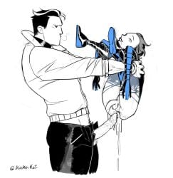 dc dc_comics dick_grayson gay gay_sex jason_todd nightwing red_hood_(dc) yaoi