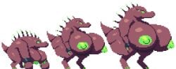 1girls 2024 acrid alien alien_girl big_breasts breasts chimera claws female female_only green_eyes huge_breasts impaledwolf on_all_fours pixel_art poison purple_body purple_skin risk_of_rain risk_of_rain_returns solo spikes standing tail thick_thighs thighs