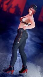 1girls anna_williams backwards_baseball_cap big_ass female female_only multicolored_hair red_hair tekken tekken_8 thick_thighs tksand