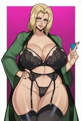 1girls bbw big_breasts black_bra black_legwear black_lingerie black_panties black_stockings black_thong black_underwear blonde_hair blush boruto:_naruto_next_generations bra busty child_bearing_hips cleavage condom condom_wrapper curvaceous curvaceous_female curvaceous_figure curves curvy curvy_body curvy_female curvy_figure curvy_hips dominant_female female female_focus female_only femdom forehead_jewel forehead_mark front_view g-string gilf green_robe hair_ribbon hand_on_hip hereticus hi_res high_resolution highres hips hips_wider_than_shoulders holding_condom hourglass_figure imminent_sex inner_sideboob large_breasts legwear light-skinned_female light_skin lingerie lips lipstick long_fingernails long_nails looking_at_viewer makeup mature mature_female mature_woman milf mommy mommy_kink mommy_milkers muscular_thighs nail_polish naruto naruto:_the_last naruto_(classic) naruto_(series) naruto_shippuden nose_blush painted_nails pale-skinned_female pale_skin panties parted_lips pigtails pink_lips pink_lipstick pinup pose posing red_nail_polish red_nails ribbon robe seductive seductive_eyes seductive_look seductive_smile shonen_jump shounen_jump shueisha sideboob skimpy skimpy_clothes smile smiling smiling_at_viewer smirk smirking solo solo_female solo_focus standing stockings thick_legs thick_thighs thighs thong tied_hair toned toned_body toned_female toned_stomach tsunade tsunade_(naruto) tsunade_senju underwear very_high_resolution weekly_shonen_jump weekly_shounen_jump wide_hips yukata
