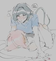 2girls ass big_ass big_breasts exposed_ass female futanari half_naked jane_doe_(zenless_zone_zero) sweeter_kiwiis tsukishiro_yanagi zenless_zone_zero